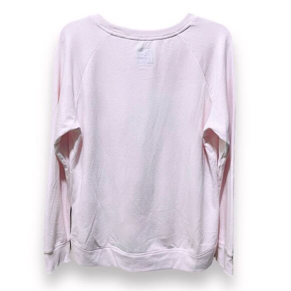 Muk Luks Women's Size L Sweatshirt Light Pink Lightweight Soft Crewneck - Picture 4 of 5